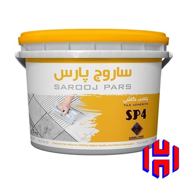 SP4Dabe چسب کاشی SP4 ساروج پارس دبه 12/5کیلویی - ایران چسب
